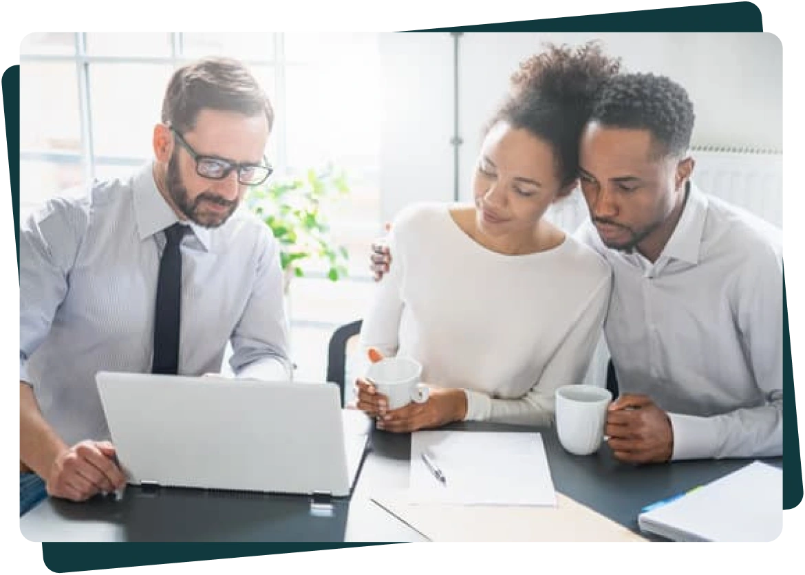 Couple meeting with an advisor