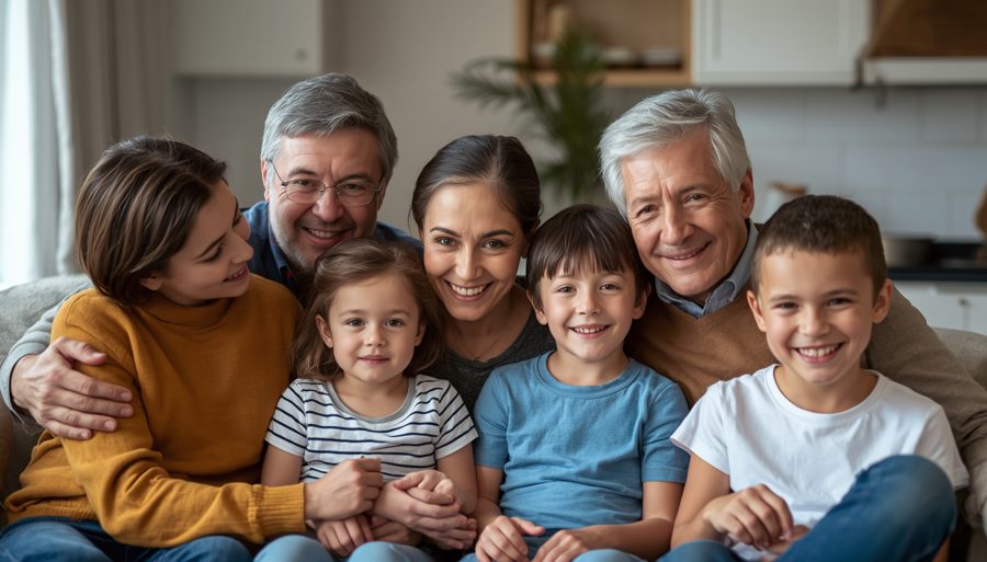 Grandparents with grandchildren